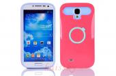 for galaxy s4 case pc and silicon with card hold & stand